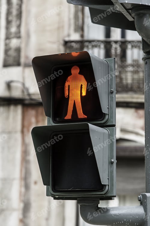 Preview: Traffic Light, Red, Signal Detail For Pedestrians, Traffic In The City