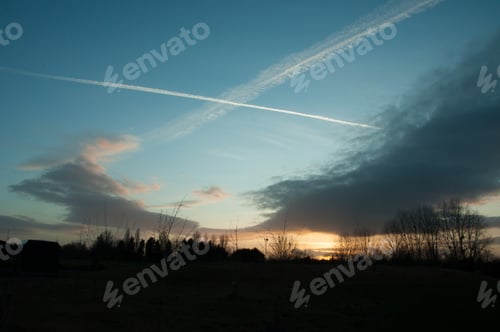 Preview: Contrail Cross In The Sky