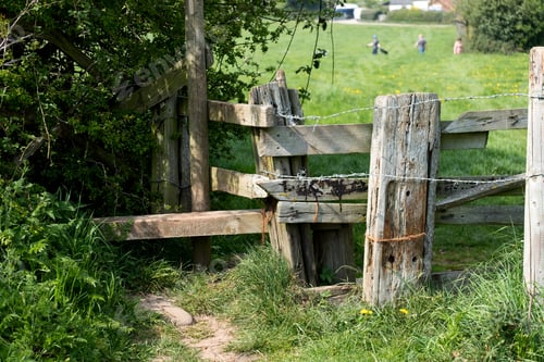 Preview: Worn Old Wooden Stile Image