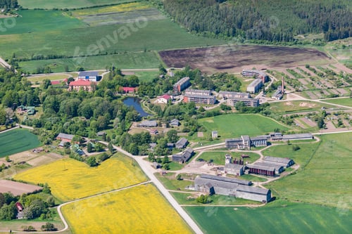 Preview: Aerial View Over The Small Village