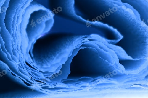 Preview: Colorful Abstract Composition With Blue Crepe, Lights And Shadows