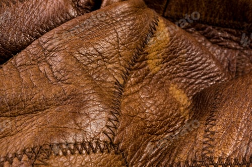 Preview: Old Vintage Genuine Soft Brown Leather Texture Background, Top Layer With Pores And Scratches