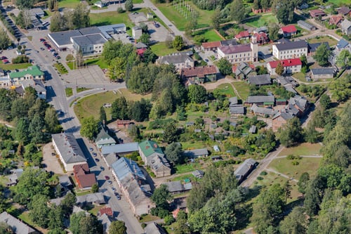 Preview: Aerial View Over The Rujiena City (Latvia)