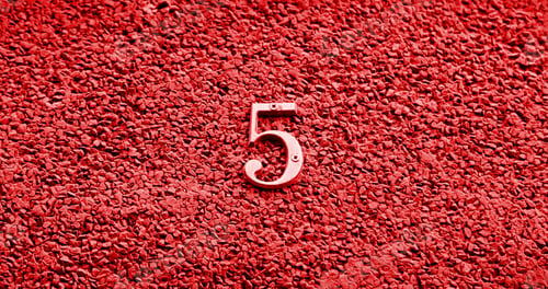 Preview: Number Five On The Wall Of A House, Detail Of A Number Of Information, Odd Number