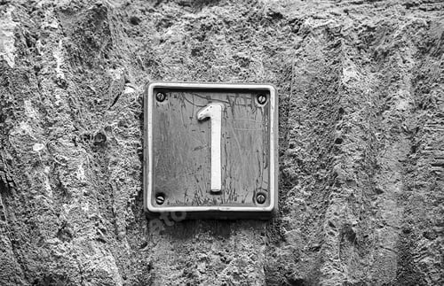 Preview: Number One, Details Of A Number One On A Wall In The City, Signal And Information