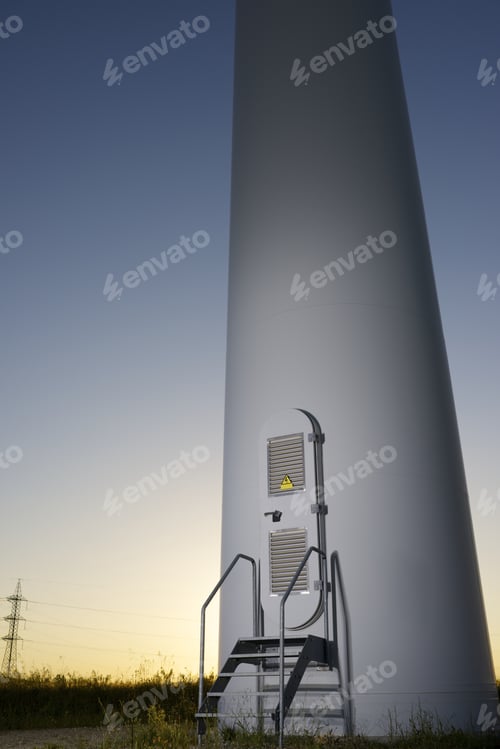 Preview: Windmill For Electric Power Production At Sunset