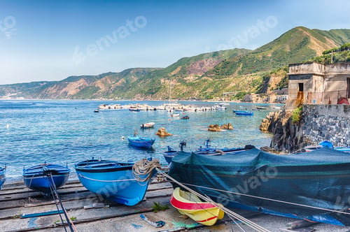 Preview: Beautiful Seascape In The Seaside Village Of Chianalea, Fishermen'S District And Fraction Of