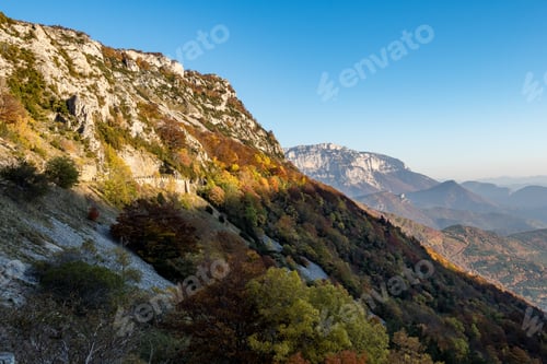 Preview: French Countryside. Col De Rousset: Panoramic View Of The Heights Of The Vercors, The Marly Hills