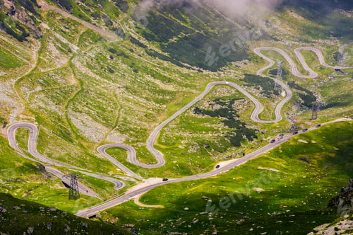 Preview: Transfagarasan Route View From Above. Gorgeous Tourist Attraction In Romania Carpathian Mountains