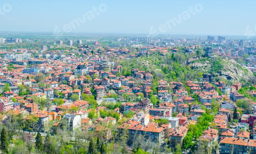 Preview: Aerial View Of Bulgarian City Plovdiv, Which Is Famous For Its Old Town And Relics From Ancient