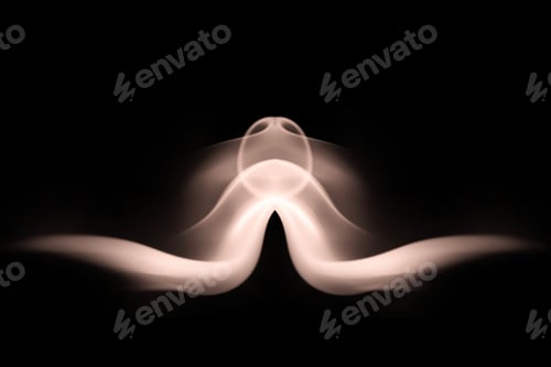 Preview: Smoke Shapes On Black Background