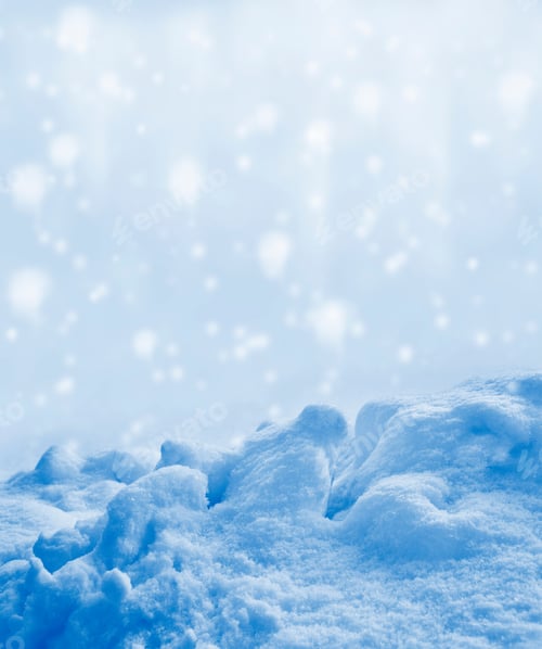 Preview: Snowy Winter Landscape with Falling Snowflakes