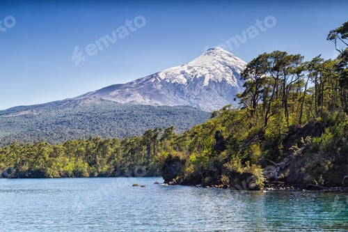 Preview: View Of Osorno Volcano From Ensenada Town, Lake Llanquigue, Chile
