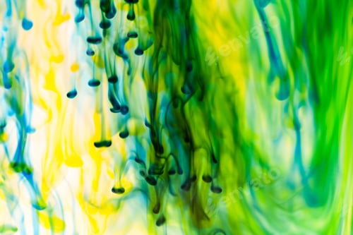 Preview: Abstract Composition With Ink And Small Bubbles. Beautiful Background, Texture And Colors