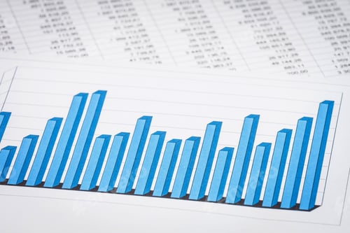 Preview: Business Documents At Workplace, Financial Report, Close Up