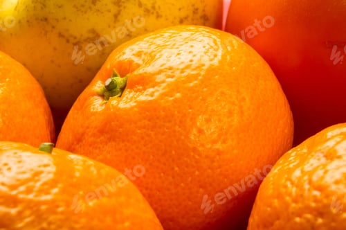 Preview: Assortment Of Exotic Fruits On Black Background