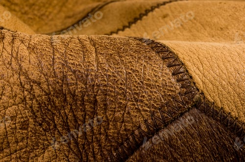 Preview: Old Vintage Genuine Soft Brown Leather Texture Background, Top Layer With Pores And Scratches