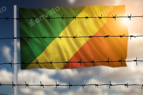 Preview: Flag With Original Proportions. Flag Of The Republic Of The Congo