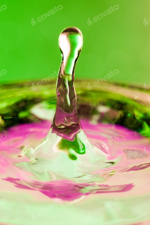 Preview: Colorful, Abstract Composition With Water And Water Drops
