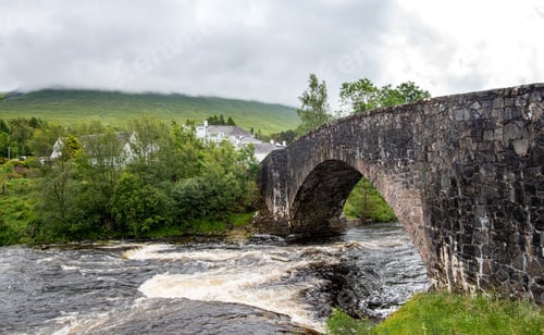 Preview: The Bridge Of Orchy In Argyll And Bute With The River Orchy In The Central Highlands Of Scotland