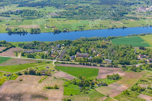 Preview: Aerial View Over The Small Town
