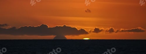 Preview: Sunset And Green Flash Over The Caribbean Sea From Curacao Island