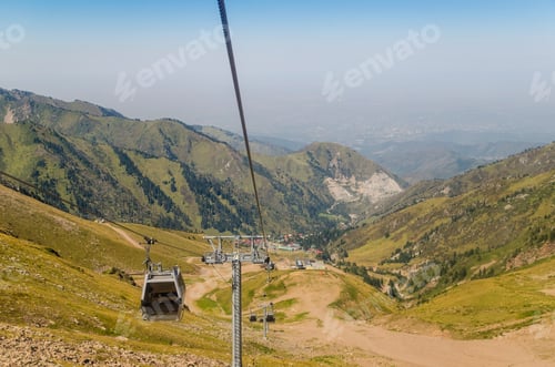 Preview: Summer View From The Cable Car To The Peaks Of The Alatau Medeo In Alma-Ata In Kazakhstan