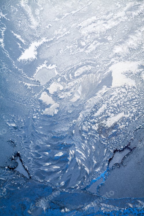 Preview: Ice Flowers On Glass - Texture And Background