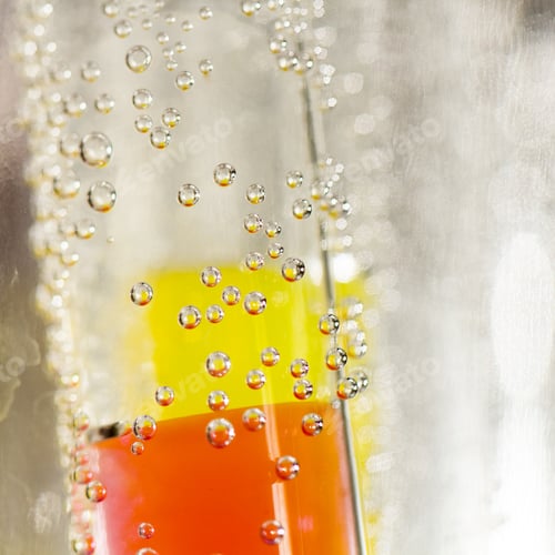 Preview: Abstract Composition With Underwater Tubes With Colorful Jelly Balls Inside And Bubbles