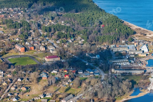 Preview: Aerial View Over The Village Engure (Latvia)