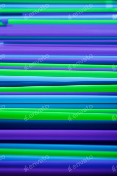 Preview: Drinking Plastic Straws On A Black Table.