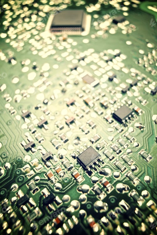 Preview: Closeup Of A Components In An Integrated Circuit