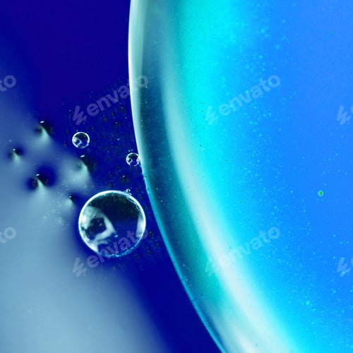 Preview: Abstract, Colorful Composition With Oil, Water And Ink
