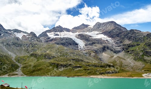 Preview: Mountain Landscape Of The Bernina Mountain Range In Switzerland