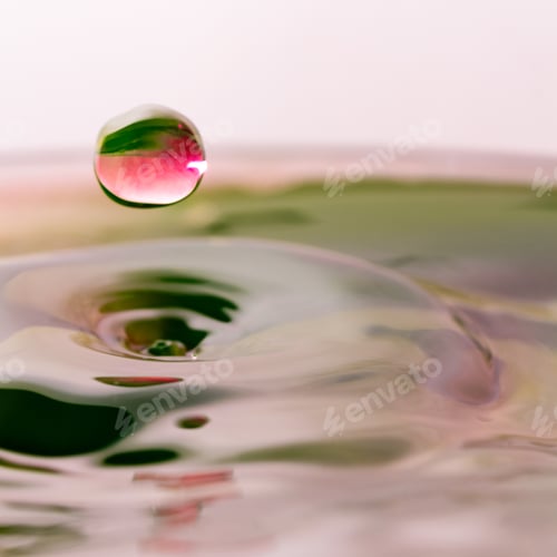 Preview: Colorful, Abstract Composition With Water And Water Drops