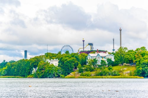 Preview: View Of The Toolonlahti Bay With An Amusement Park In Helsinki, Finland.