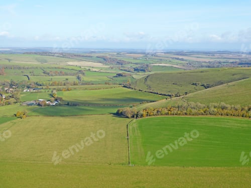 Preview: Aerial View Of The Fields At Monks Down In Wiltshire