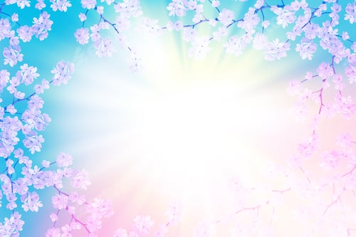 Preview: Blossoming Branch Apple. Bright Colorful Spring Flowers