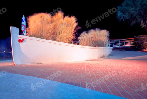 Preview: Decorative Boat On Embankment Street