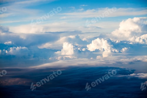 Preview: Beautiful, Dramatic Clouds And Sky Viewed From The Plane