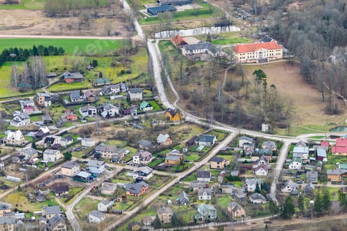 Preview: Aerial View Over The Tukums City (Latvia)