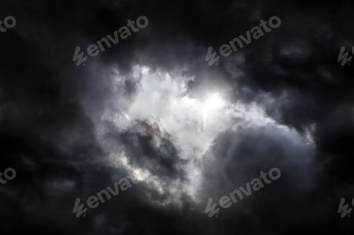 Preview: Dark And Dramatic Storm Clouds Area Background