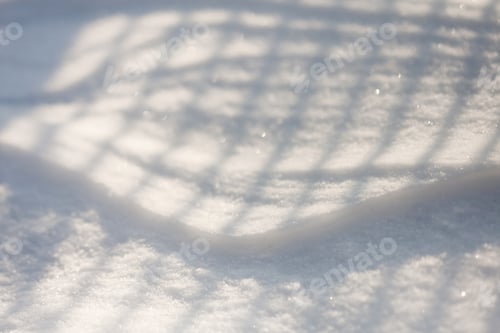 Preview: Snow Texture With Shadows - Stripes From A Fence