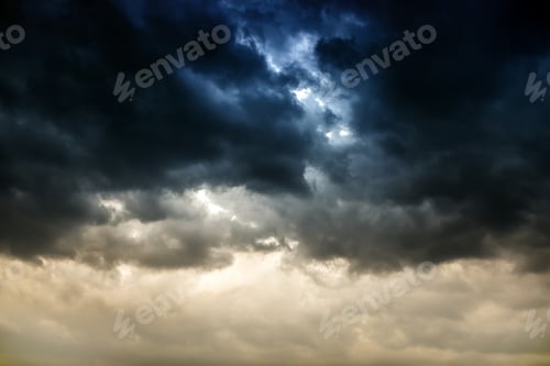 Preview: Dark And Dramatic Storm Clouds Area Background