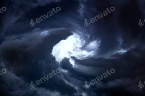 Preview: Blurred Whirlwind In The Dark Storm Clouds