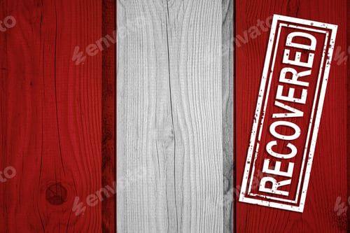 Preview: Flag Of Peru That Survived Or Recovered From The Infections Of Corona Virus Epidemic Or