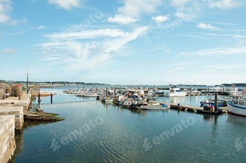 Preview: Boats Moored In Poole Harbour, Dorset United Kingdom.
