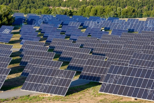Preview: Photovoltaic Panels For Renewable Electric Production, Navarra, Aragon, Spain.