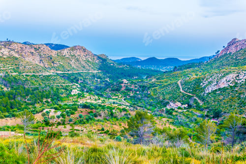Preview: Sunset View Of Serra Tramuntana Mountain Range At Mallorca, Spain