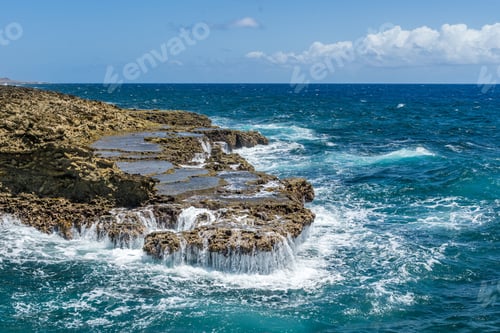 Preview: Shete Boka National Park Views Around The Caribbean Island Of Curacao In The Abc Islands
